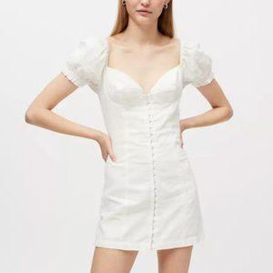 NWT Urban Outfitters Britney Hook & Eye Mini Dress White